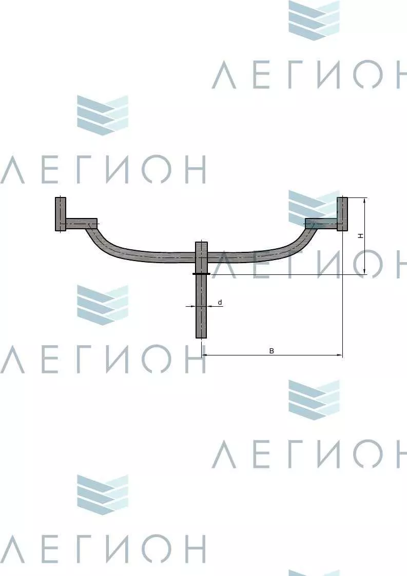 К41-0,3-0,6-0-5 кронштейн двухрожковый