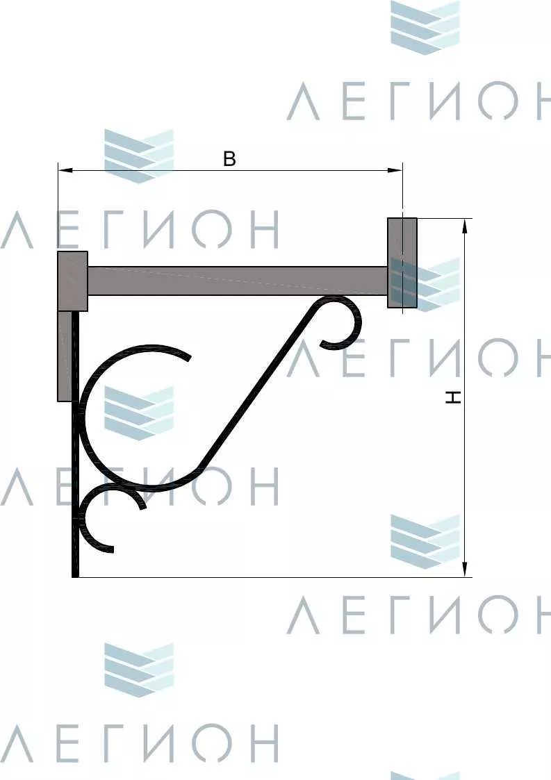 К36-0,6-0,6-12-5 кронштейн однорожковый
