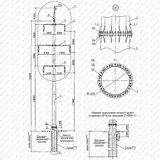 Многогранные двухцепные промежуточные опоры ВЛ 220 кВ (проект 27.0009 ОАО "РОСЭП")